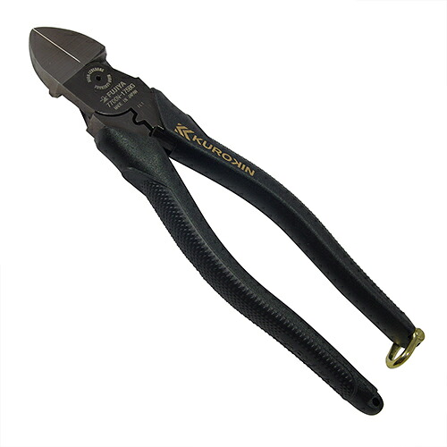 フジ矢 電工名人偏芯薄刃ニッパ 黒金 7700N-175BG