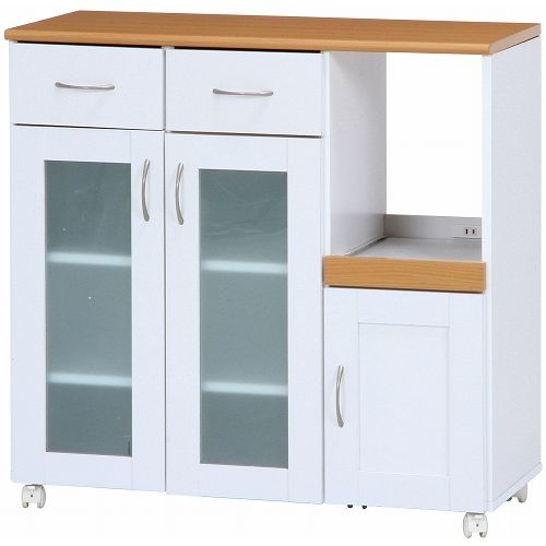 不二貿易 キッチンカウンター サージュ WH&times;NA 90幅 注番：96819｜ホームセンターバロー　店