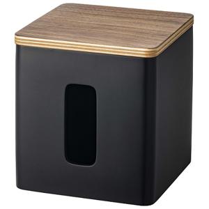 【セット販売】 ティッシュ＆トイレットペーパーケース リン ブラウン (&times;4セット) 山崎実業｜ホームセンターバロー　店