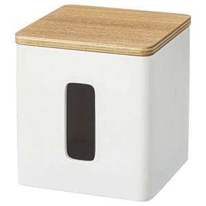 【セット販売】 ティッシュ＆トイレットペーパーケース リン ナチュラル (×4セット) 山崎実業