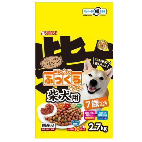 【ケース販売】 ゴン太のふっくらソフト 柴犬用 7歳以上 (1袋2.7kg入り×4袋セット) マルカン(サンライズ)