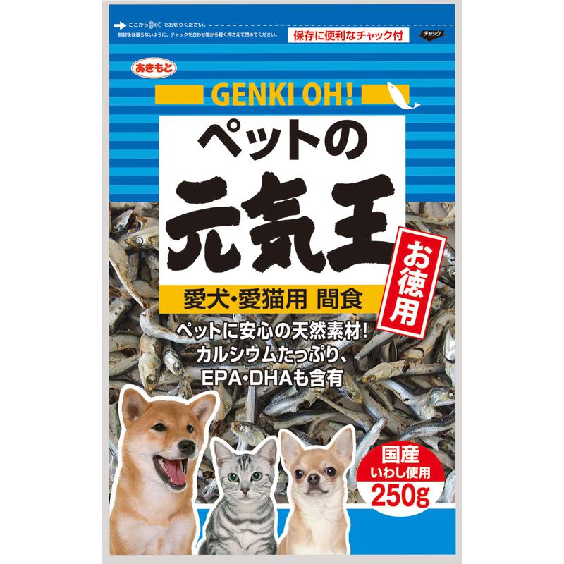 【ケース販売】 ペットの元気王 (1袋250g入 &times;24袋セット) 秋元水産｜ホームセンターバロー　店