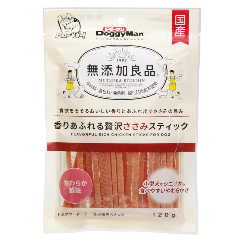 【ケース販売】 ドギーマン(Doggy Man) 無添加良品 贅沢ささみスティック 120g (1袋120g入×48袋セット) ドギーマンハヤシ