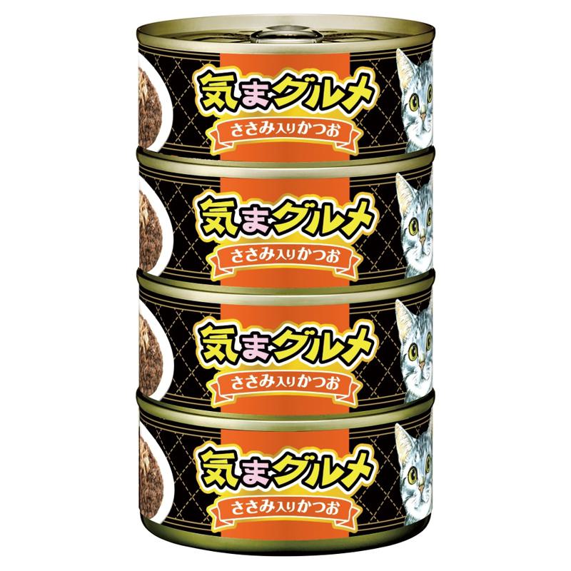 【ケース販売】 アイシア 気まグルメ 4Pささみ入りかつお1セット(1缶155g×4P入) ×12セット