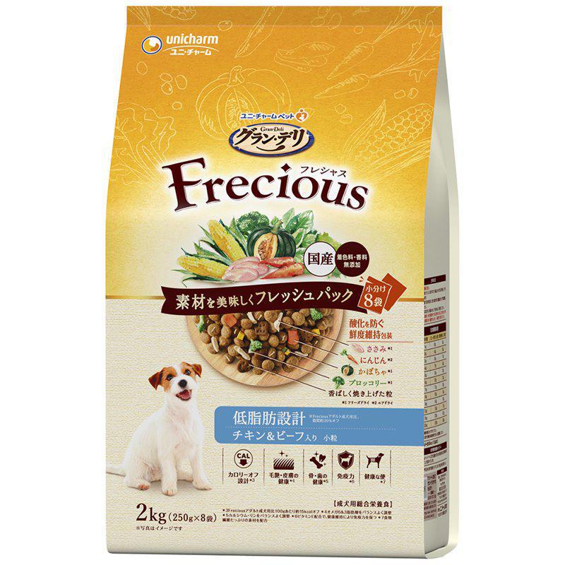 【ケース販売】 ユニチャーム 犬 ドライ グラン・デリ Freciousアダルト低脂肪チキン&ビーフ 1袋(250g×8P入)×4袋セット