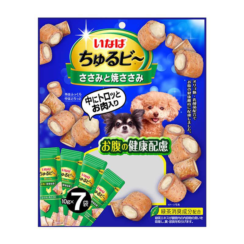 【ケース販売】 いなば ささみト焼ささみオ腹 犬 スナック 全ステージ 1袋(1P10g×7P入) ×16袋セット