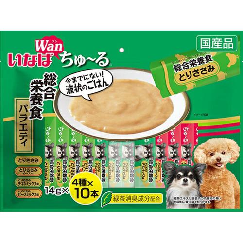 【ケース販売】 いなば ちゅ~る ちゅーる チャオ 総合栄養食 バラエティ 14g&times;40本 1袋(1p14g入&times;40本入)&times;8袋セット｜ホームセンターバロー　店