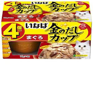 【ケース販売】 いなばペットフード 金のだしカップ4パックまぐろ 　1パック(1個70g×4個入)×12パックセット