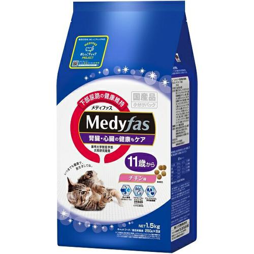 【ケース販売】 ペットライン メディファス 11歳チキン味1.5kg MFD-35 1袋(1P250g×6P入)×6袋セット