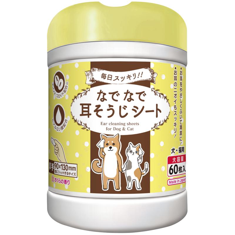 【セット販売】 なでなで耳そうじシート 60枚入 (×24セット) なでフク 本田洋行