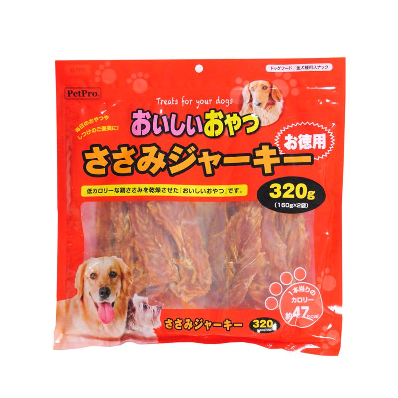 【ケース販売】 ペットプロジャパン ペットプロ おいしいおやつ ささみジャーキー 320g入×20セット|ホームセンターバロー 店
