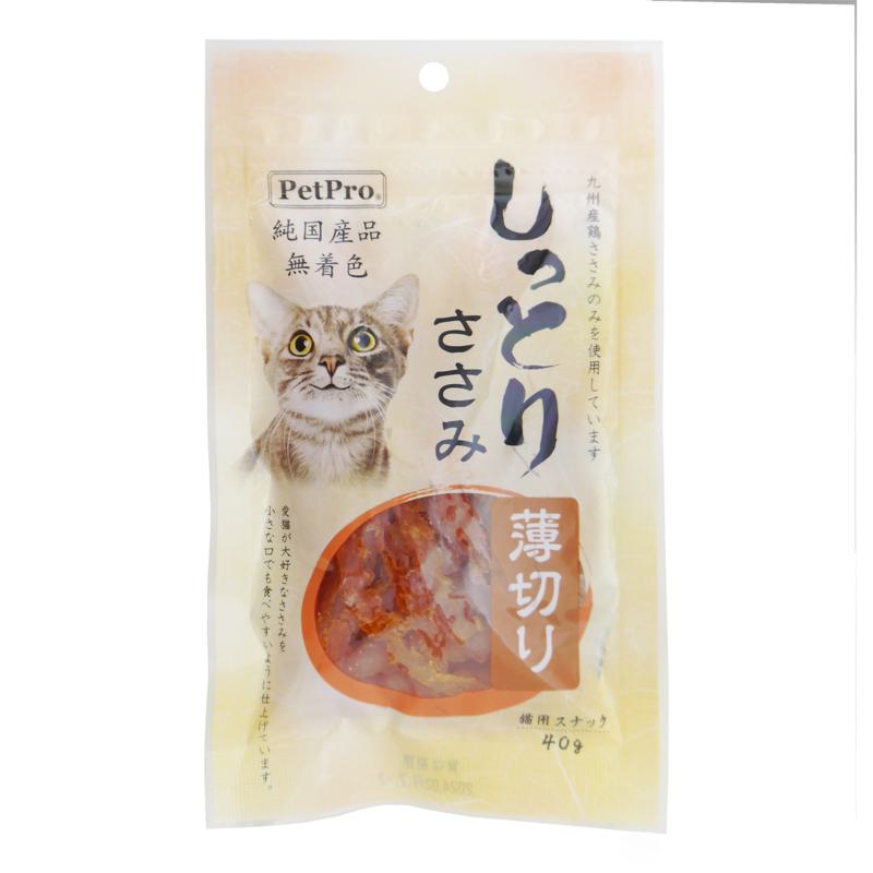【ケース販売】 ペットプロジャパン ペットプロ 純国産しっとりささみ 薄切り 40g入&times;80セット｜ホームセンターバロー　店 16,357円