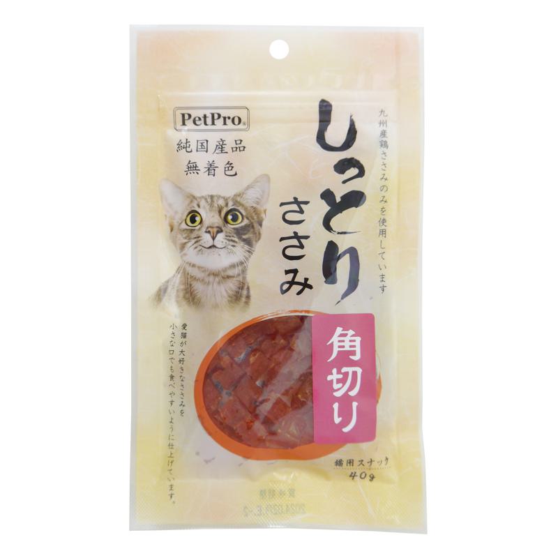 【ケース販売】 ペットプロジャパン ペットプロ 純国産しっとりささみ 角切り 40g入×80セット