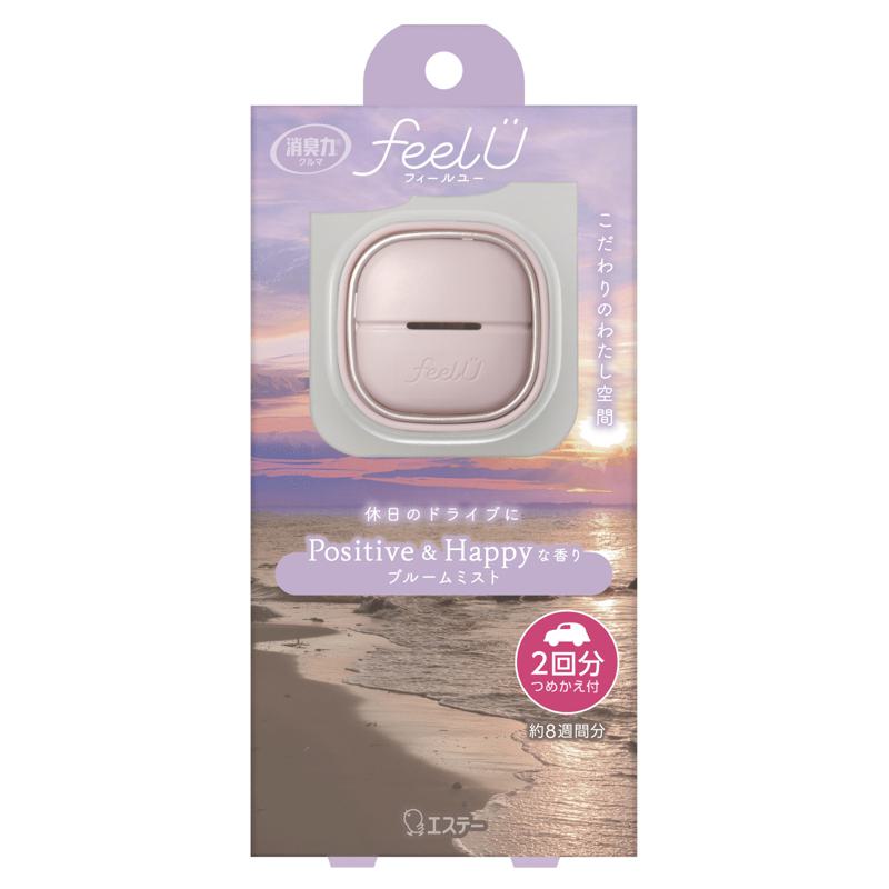 【セット販売】 エステー 消臭力 クルマ用 feelU クリップタイプ 本体 ブルームミスト 2回分(×12セット) 芳香消臭/車用