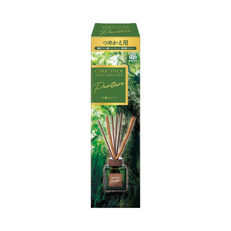 【セット販売】 アース スッキーリ コルク＋スティック 大樹の下で 詰替え 100ml(×12セット) 芳香消臭/部屋用