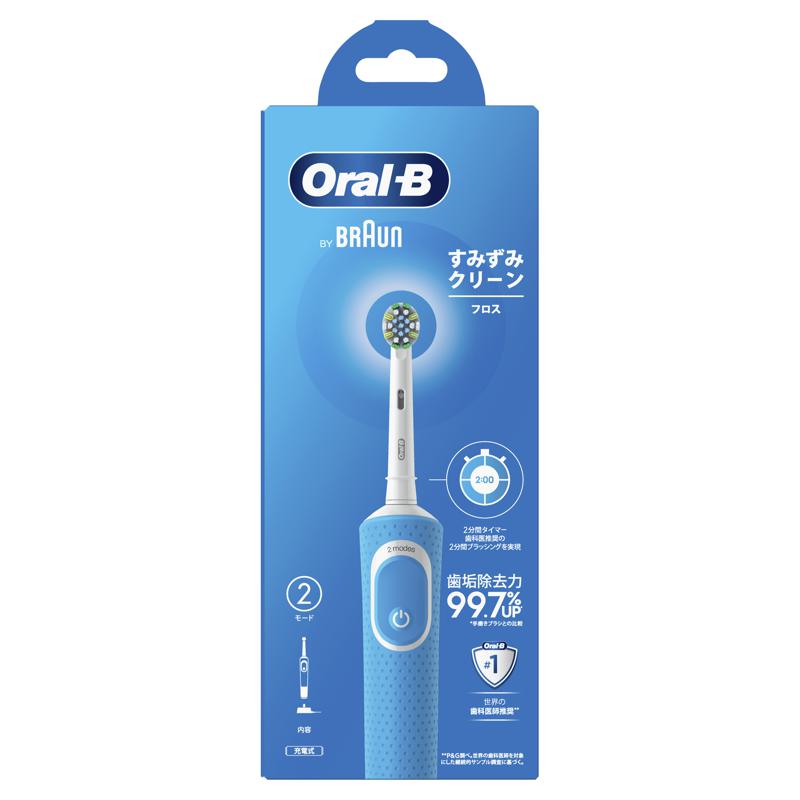 【セット販売】 ブラウン オーラルB 電動ハブラシ すみずみクリーン フロス(×4セット) D100 オーラル/歯ブラシ