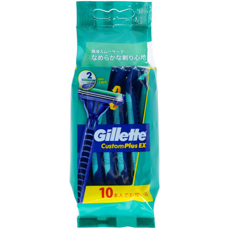 【セット販売】 ジレット カスタムプラスEX ディスポーザブル首振式 10本入(×12セット) P&G カミソリ/男性用/使い捨て