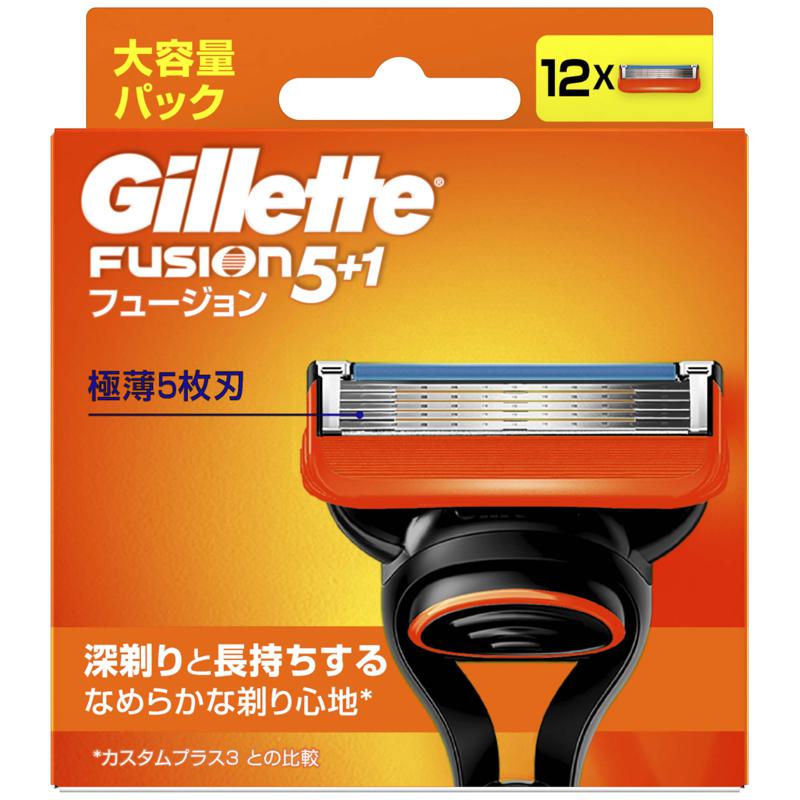 【セット販売】 ジレット フュージョンマニュアル 替刃 12個入(×4セット) P&G カミソリ/男性用/替刃