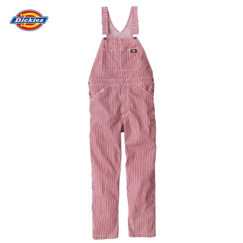 Dickies ストレッチヒッコリー オーバーオール D-719 レッド XS ツナギ 作業服 サロペット ディッキーズ 5,759円