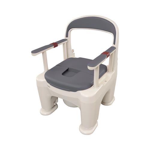 ポータブルトイレ ＜座楽＞ ラフィーネ 長穴プラスチック便座タイプ / PN-L30205A ハーモニーブルー (T0819)