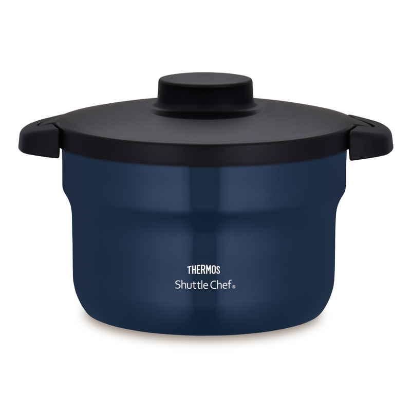 サーモス サーモス 真空保温調理器 2.8L IH対応 シャトルシェフ 保温調理鍋 ネイビー｜ホームセンターバロー　店