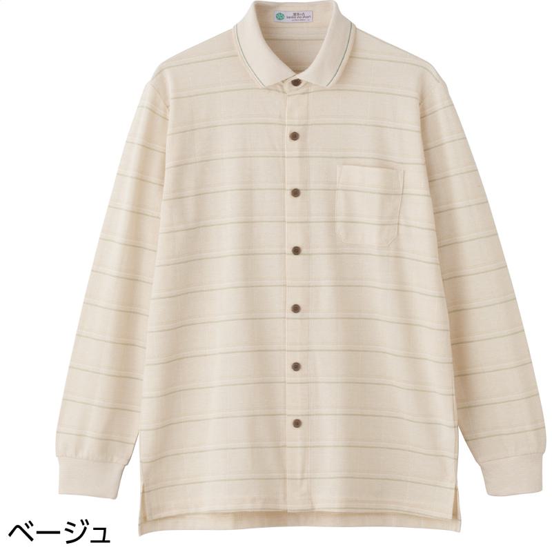 綿混ワンタッチテープ前開きポロシャツ ベージュ サイズ:LL (822285) 4,437円