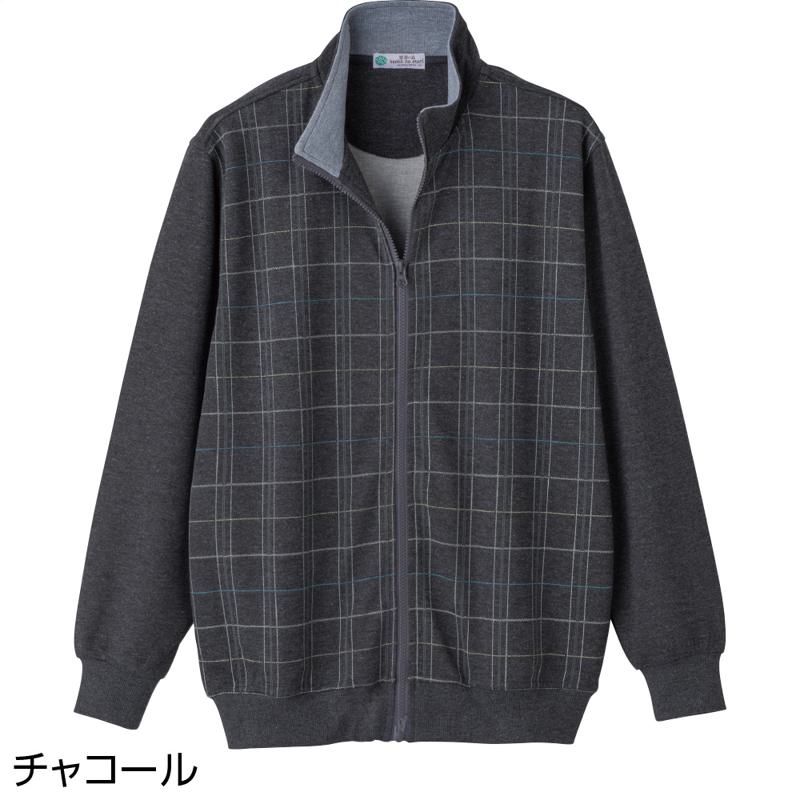 らくらくフルジップジャケット チャコール サイズ:LL (822309)