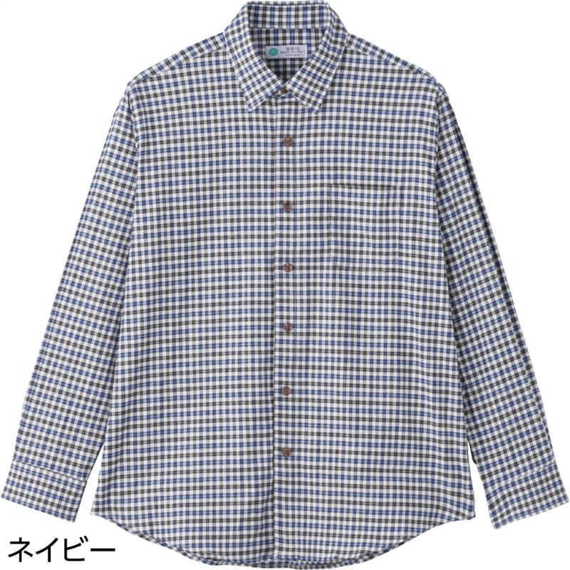 綿混ワンタッチテープシャツ ネイビー サイズ:M (822269)