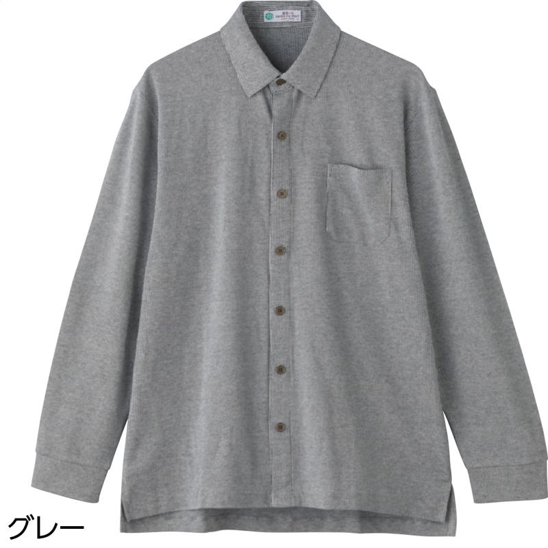綿混ワンタッチテープニットシャツ グレー サイズ:M (822279)