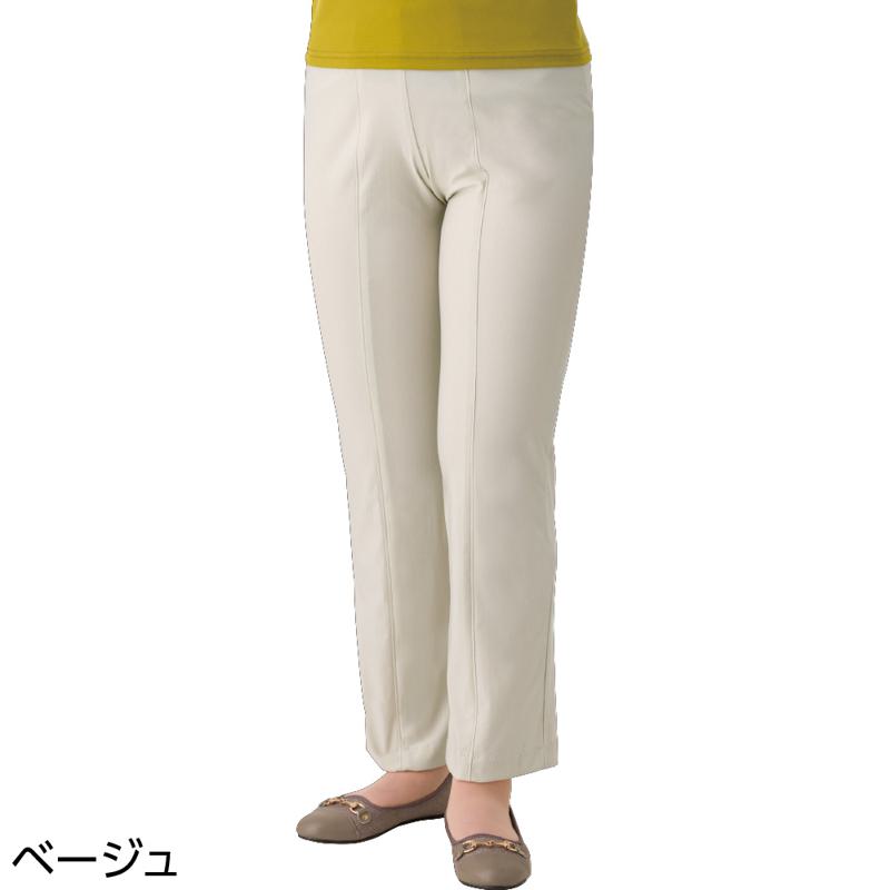ナチュラルフィットハイテンションストレートパンツ ベージュ サイズ:3L (822250)