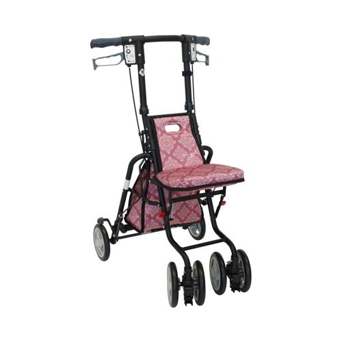 サニーウォーカーSP 中 / ダマスクピンク 島製作所 歩行関連/シルバーカー/コンパクトタイプ (W0476)