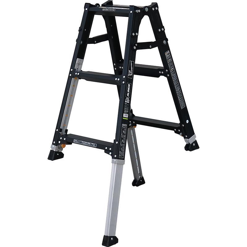 ALINCO(アルインコ) 伸縮脚付兼用脚立(ブラック) PRW90BK｜ホームセンターバロー　店 17,501円