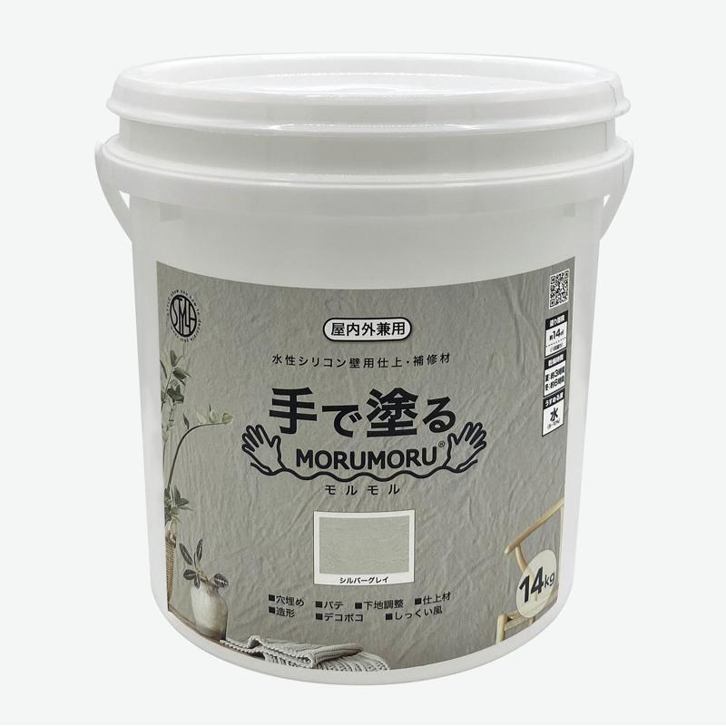 【即納在庫品】 ニッペ(Nippe) STYLE 手で塗るMORUMORU モルモル カラー シルバーグレイ 14kg しっくい風塗料 壁用仕上げ・補修材 ニッペホームプロダクツ｜ホームセンターバロー　店