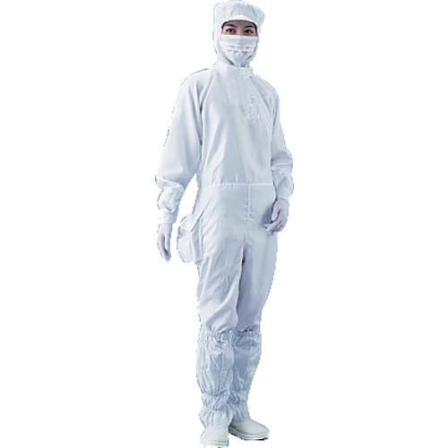 ■AS APクリーンスーツ21211SW 白 M〔品番:1231102〕【1006443:0】[送料別途見積り][掲外取寄][店頭受取不可]