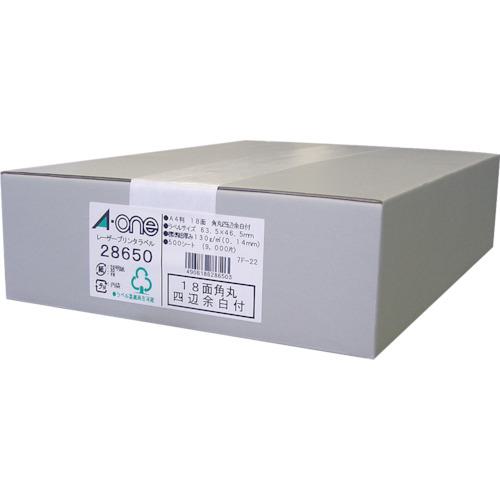 ■3M ラベルシール(レーザープリンタ)18面 (500枚入)〔品番:28650〕【1040395:0】[送料別途見積り][掲外取寄][店頭受取不可]｜ホームセンターバロー　店