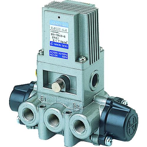 ■日本精器 4方向電磁弁8AAC100V7Mシリーズシングル〔品番:BN7M438E100〕【1045512:0】[店頭受取不可]