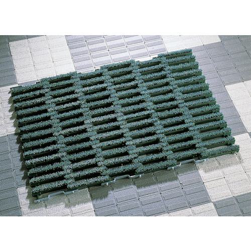■緑十字 土砂落としマット 緑 MR-100 620×890×40mm 裏面滑り止め加工 屋外用〔品番:295100〕【1063050:0】[法人・事業所限定][直送元][店頭受取不可]