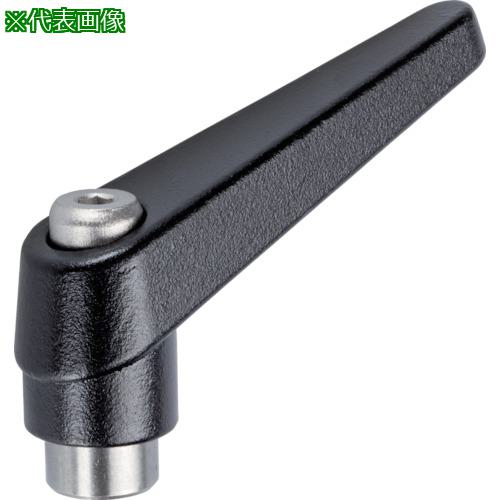 ■HALDER 位置調整付クランピングレバー メネジ付 黒〔品番:24390.0624〕【1063330:0】[送料別途見積り][法人・事業所限定][掲外取寄][店頭受取不可]