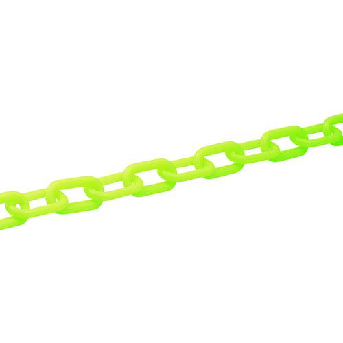 ■緑十字 プラスチックチェーン 蛍光緑 PT-830KG 長さ30m 線径8mmΦ ポリエチレン〔品番:284028〕【1064587:0】[店頭受取不可]