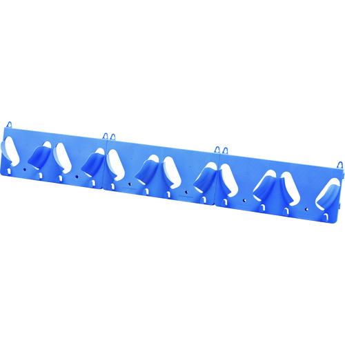 ■緑十字 ヘルメットラック 6個掛け用 ST820-R 240×1650mm 壁掛式 ポリプロピレン〔品番:241050〕【1066276:0】[店頭受取不可]