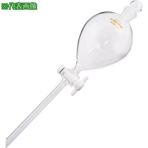 ■AS テフロンプラグ付分液ロート500ml〔品番:718806〕【1067450:0】[送料別途見積り][掲外取寄][店頭受取不可]