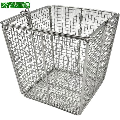 ■AS ステンレス角型洗浄カゴ(テーパ付)小〔品番:7533205〕【1067505:0】[送料別途見積り][掲外取寄][店頭受取不可]