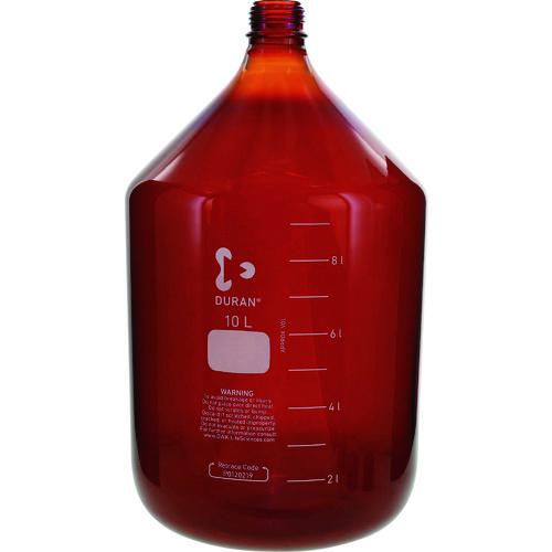 ■SIBATA 耐熱ねじ口びん 茶褐色 びんのみ 10000mL〔品番:017210100004〕【1068618:0】[送料別途見積り][掲外取寄][店頭受取不可]