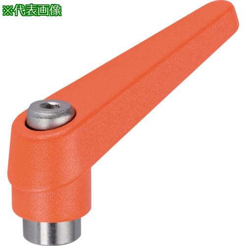 ■HALDER 位置調整付クランピングレバー メネジ付 オレンジ〔品番:24390.0611〕【1069737:0】[送料別途見積り][法人・事業所限定][掲外取寄][店頭受取不可]
