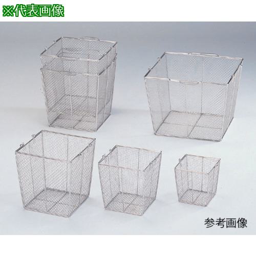 ■AS ステンレス角型洗浄カゴ(テーパ付)大〔品番:7533202〕【1070583:0】[送料別途見積り][掲外取寄][店頭受取不可]