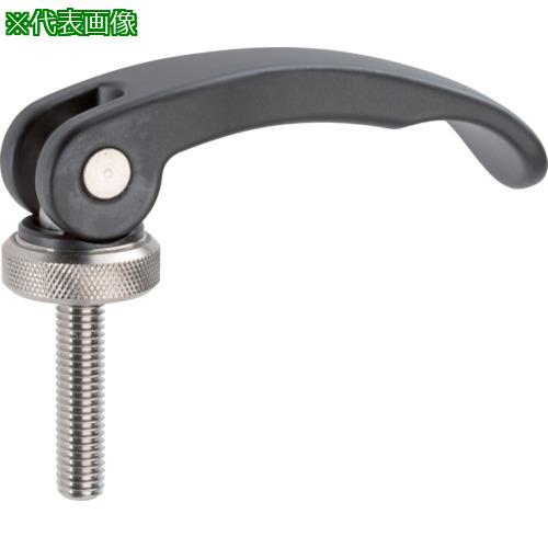 ■HALDER 偏心クイッククランプレバー オネジ付 調節リング付 ステンレス鋼 82mm M8〔品番:23390.0319〕【1079332:0】[送料別途見積り][法人・事業所限定][掲外取寄][店頭受取不可]