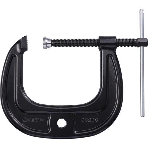 ■スーパー シャコ万力(C型)強力ワイドタイプ 200mm カチオン電着塗装〔品番:CC200〕【1085565:0】[店頭受取不可]｜ホームセンターバロー　店