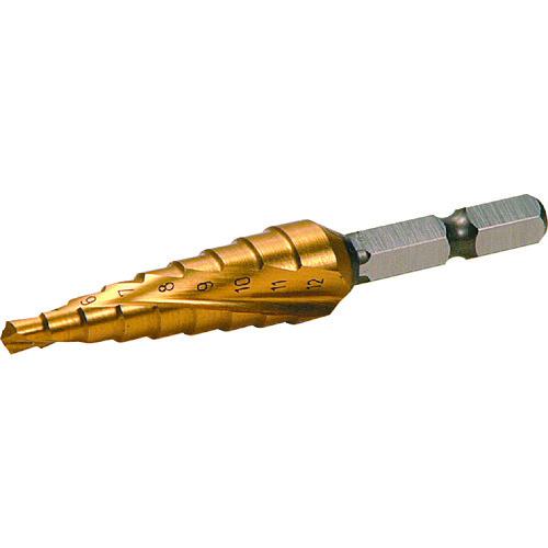 ■DENSAN ステップドリル(スパイラルタイプ)〔品番:DSST412R〕【1117708:0】[送料別途見積り][掲外取寄][店頭受取不可]