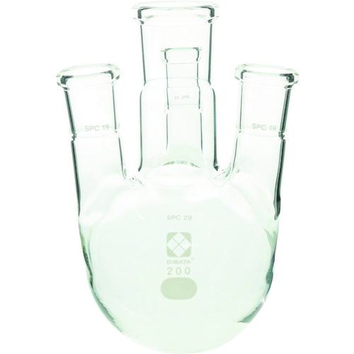 ■SIBATA SPC四口丸底フラスコ SPC-29-19 200mL〔品番:03018019200〕【1118356:0】[送料別途見積り][掲外取寄][店頭受取不可]｜ホームセンターバロー　店