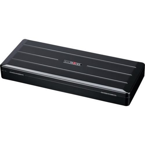 ■nepros スチール製工具箱 メタルケース ブラック 間口455×奥行190×高さ60mm〔品番:NEKB2〕【1127485:0】[送料別途見積り][掲外取寄][店頭受取不可]